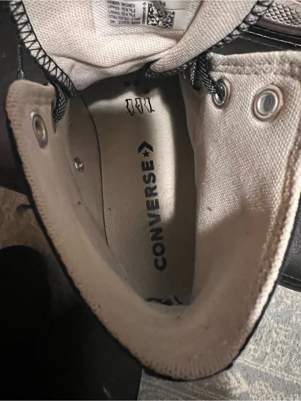 Converse Black High-Top Platform Sneakers with White Logo Patch
